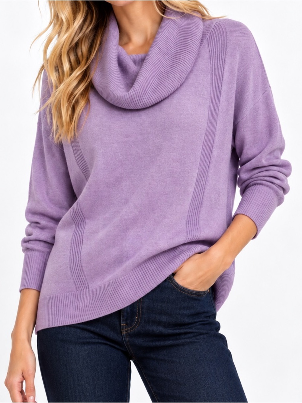 Banana Republic Lavender Cowl Neck Sweater Small lilac